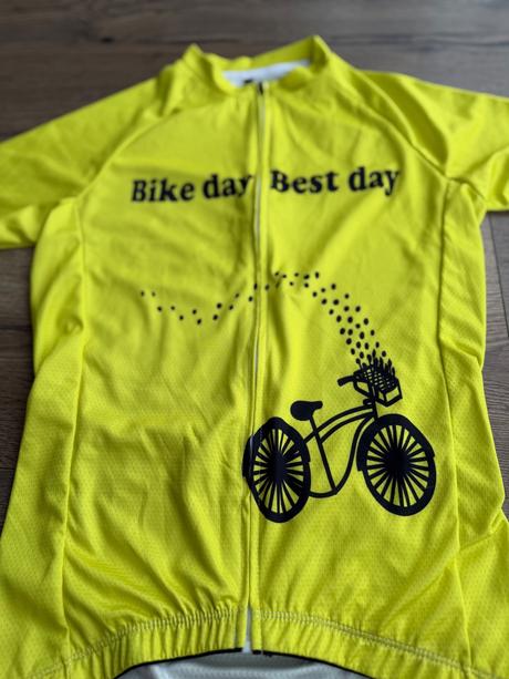 Nenosené žlté tričko na cyklistiku, veľ. s, s