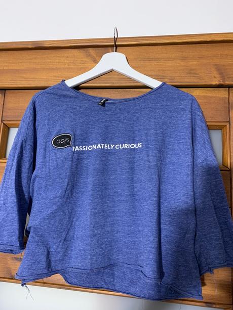 Modré tričko, stradivarius,l