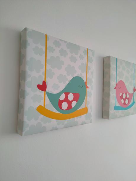 Detské obrazy vtáčik mr. fox, 27x27x3.5 cm, 