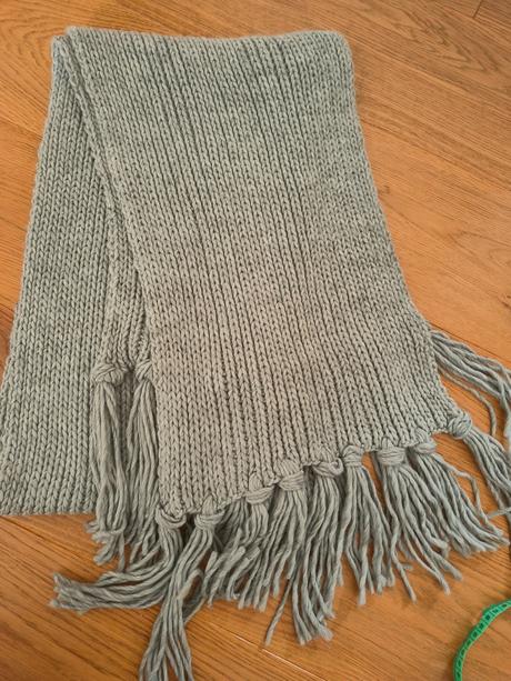 Veľký pletený šál, camaieu,l / m