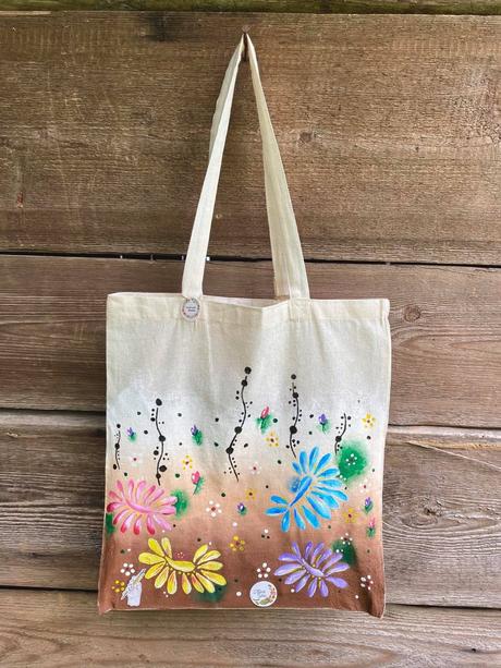 Plátené, ručne maľované tašky, 