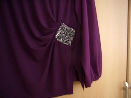 Elegantné tričko s dlhými šifónovými rukávmi v.44/, 44