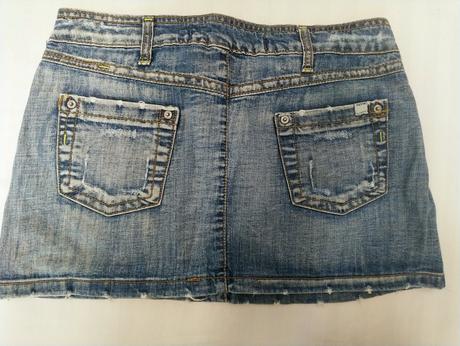 Dámska krátka modrá riflová sukňa extym denim, m, denim,m