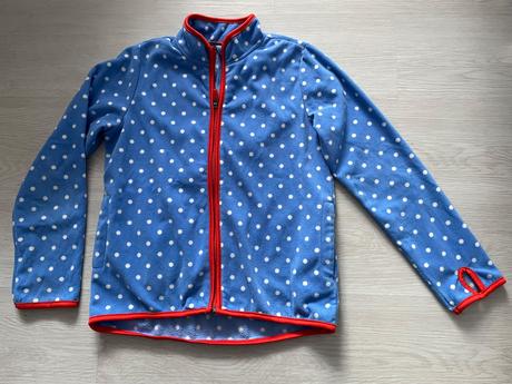 Modrá bodkovana mikina vel. 146/152, c&a,146
