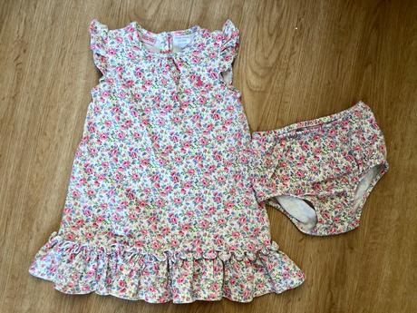 Kvetinove saty s nohavickami, ralph lauren,80