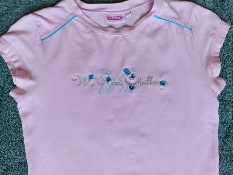 Kvalitné tričko s potlačou a výšivkou veľ. 152, 152