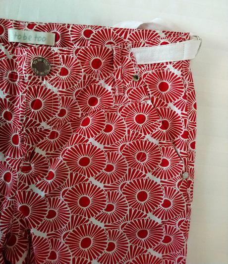 Trištvťáky s červeno bielym vzorom to bee to, xs/s, s