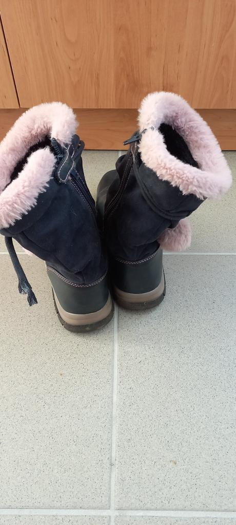 Tmavomodré čižmy s kožušinou veľ.35, graceland,35