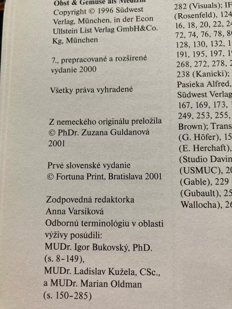 Ovocie a zelenina ako liek (2001),