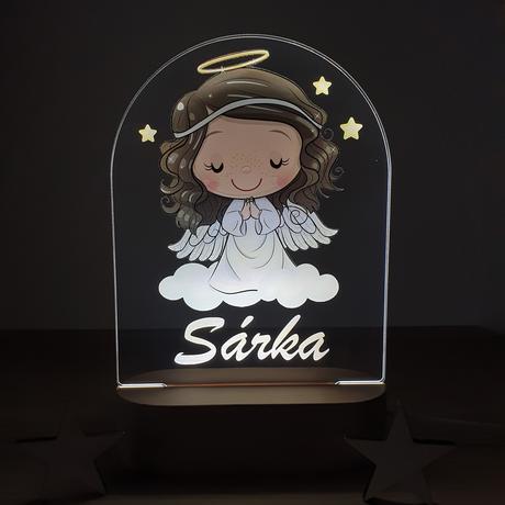 Detská nočná lampa s vlastným menom anjelka ii.,