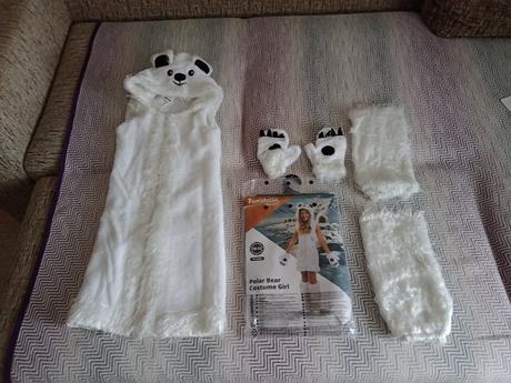Nový kostým na karneval ľadový medveď veľ.10-12, 