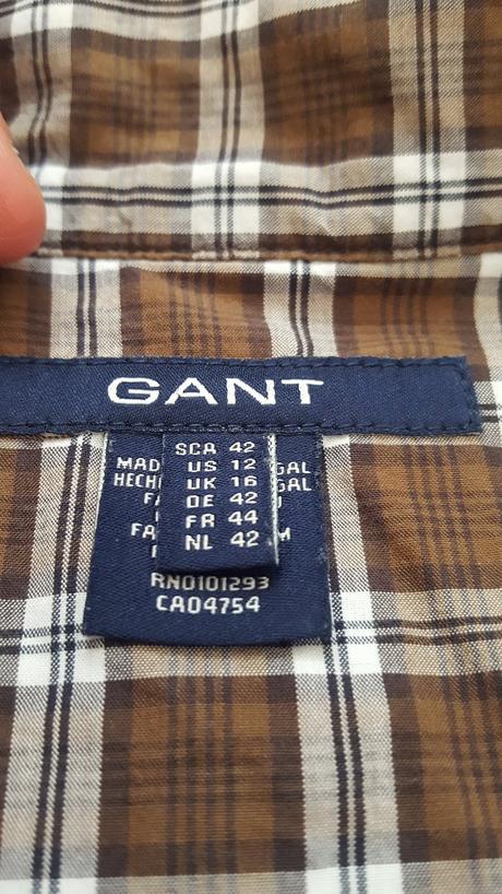 Kockovaná košeľa gant, 44, gant,44
