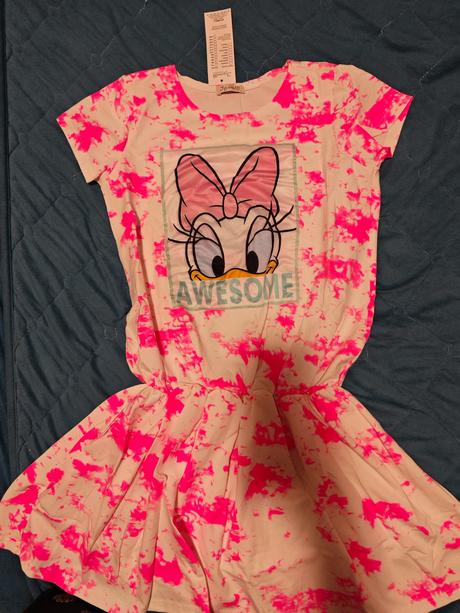 Dievčenské šaty s obrázkom, nové, 164