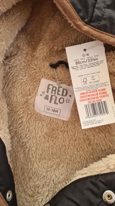 Bunda s kožušinkou fred&flo s visačkou, f&f,86