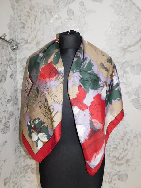 Kvalitná luxusna hodvabna elegantná šatka, xl