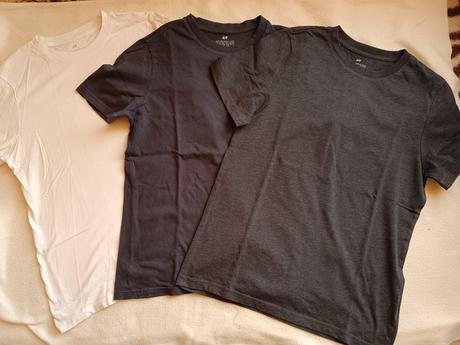3 tričká s krátkym rukávom, h&m,158