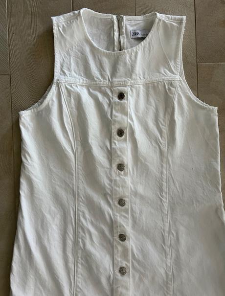 Biele riflové šaty zara, zara,l
