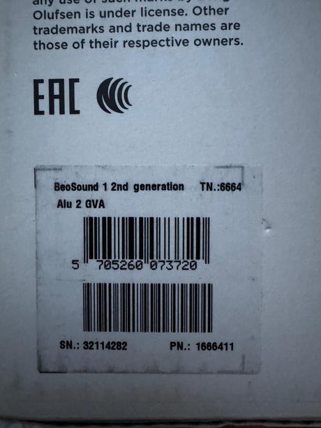 Bang olufsen beosound 1, 