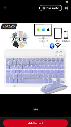 Klávesnica s myškou ku tabletu,