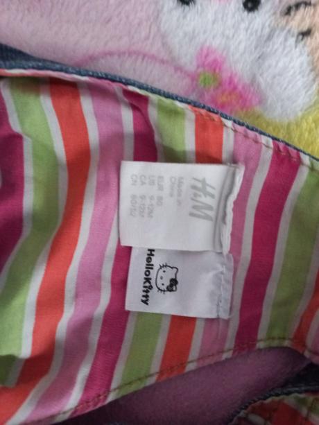 Rifľové šaty hello kitty 80, h&m,80