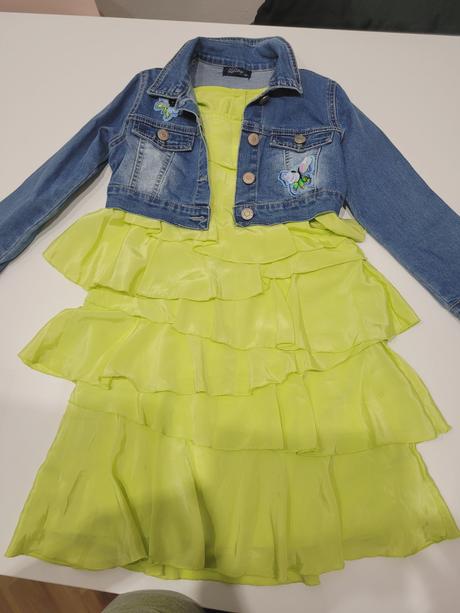 Letne saty a riflove bolerko, c&a,140