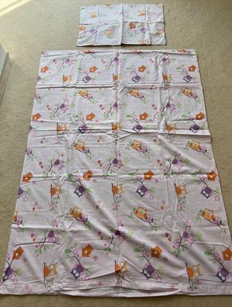 Súprava obliečky na vankúš a paplón sovičky, šírka (cm): 60,dĺžka (cm): 120