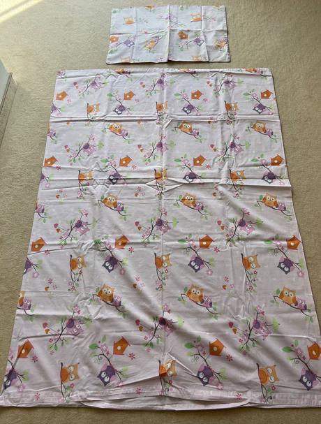 Súprava obliečky na vankúš a paplón sovičky, šírka (cm): 60,dĺžka (cm): 120