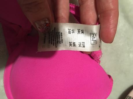 Ružová podprsenka 75c, f&f,75c