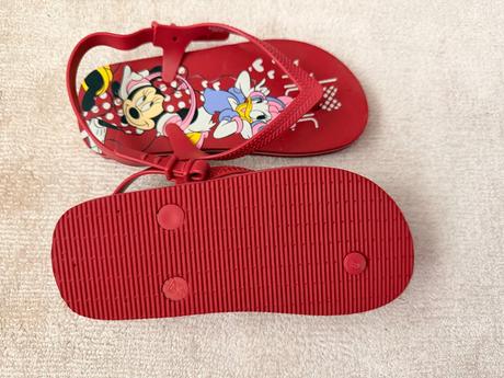 Disney (minnie & daisy) dievčenské červené žabky, disney,29