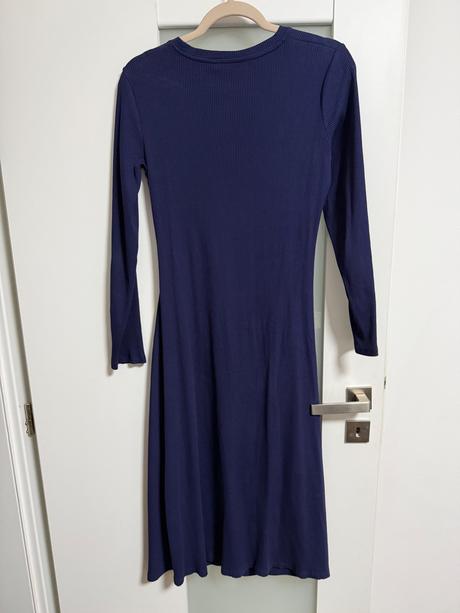 Pružné oceľovomodré šaty zara, zara,l