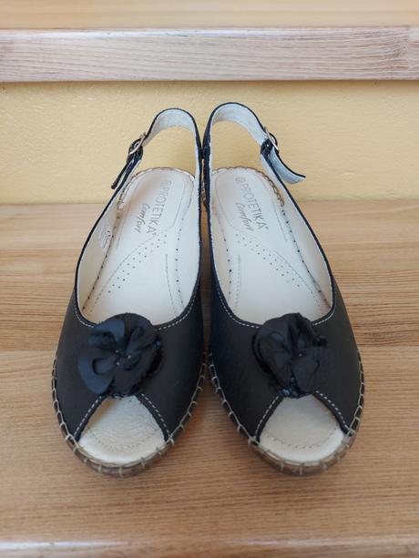 Max pohodlné, kožené, protetika,38