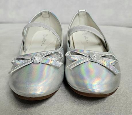 Strieborné balerinky s gumičkou, nelli blu,31