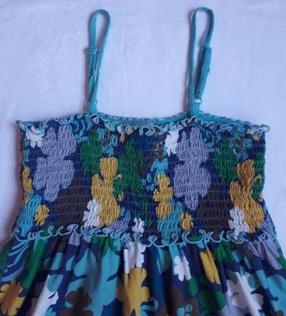 Modro - zelene saty na ramienka, s.oliver,134