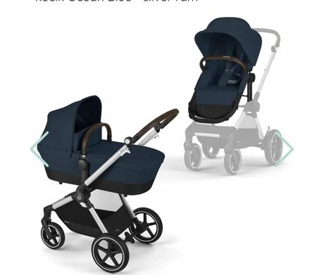 3 kombinácia cybex eos lux - oceán blue, cybex,cybex eos lux