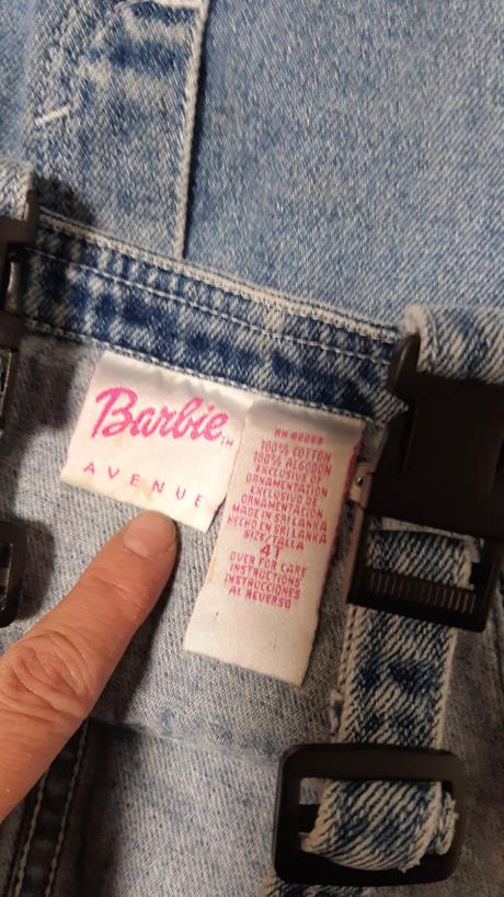 Riflova sukna s trakmi, barbie,104