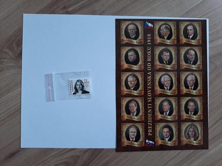 Prezidenti slovenska od roku 1918 a známka,