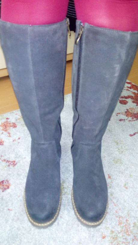 Čižmy z brúsenej kože s primaloft nenosené, tamaris,39