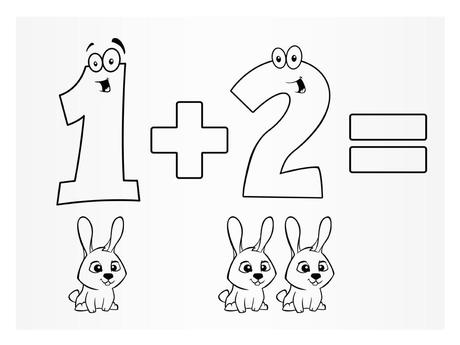 Omaľovánka a5 číslice 1-5,