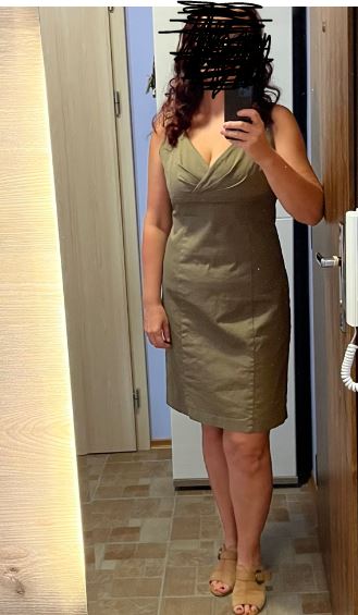 Zelené puzdrové šaty, m