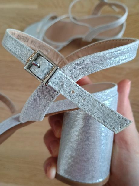 Svadobné strieborné sandálky jenny fairy, 37