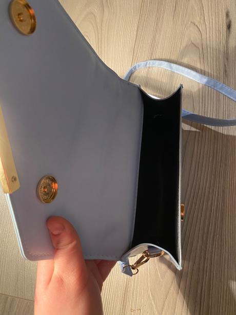 Nová svetlomodrá elegantná crossbody kabelka, 