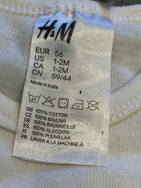 Dievčenské body so srdiečkom h&m (56), h&m,56