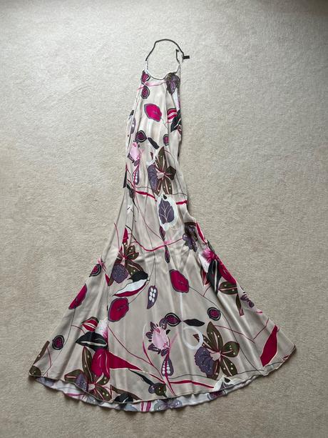 Šaty letné kvetové s odhaleným chrbátom, mango,xs