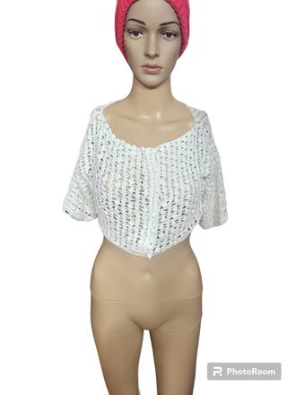 Dámsky svetrík na zapínanie do pása, 40