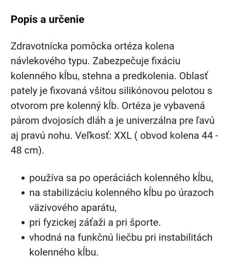 Ortéza kolenného kĺbu protetika, 