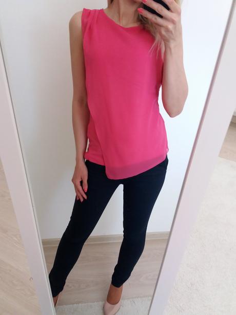Ružový top, s