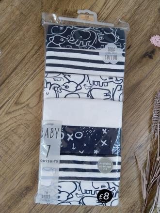 Body nove balenie 3-6mes. kratky rukav, george,62 / 68