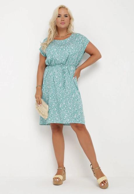 Letné tyrkysové šaty sára, xxl / xxxl