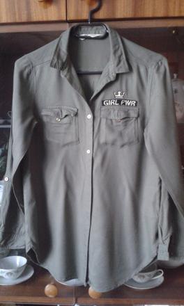 Dievč.košeľa-zelená., h&m,152