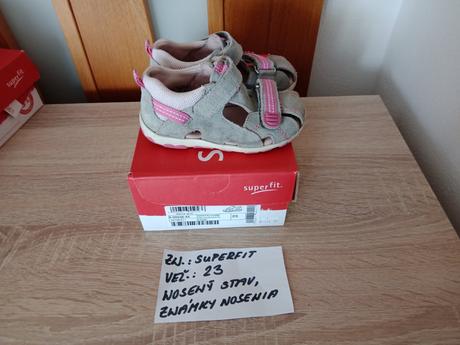 Dievčenské sandále zn.superfit veľ.23, superfit,23